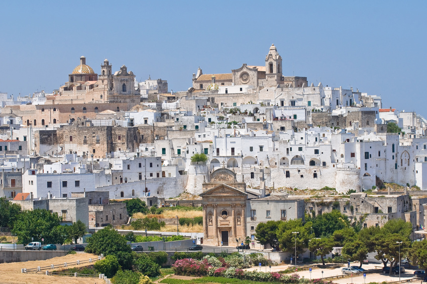 Veduta dall'alto di Ostuni, la Città Bianca